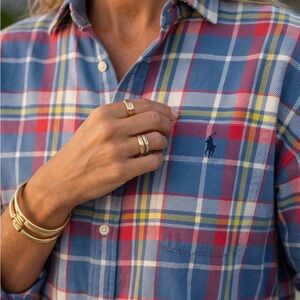 Polo Ralph Lauren Plaid Button-Down Shirt - Blue/Red NWT